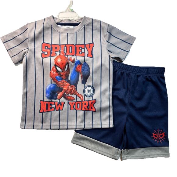 Spider-Man Toddler 2PC Set Top & Shorts NWT - Sz 5T - Picture 1 of 7